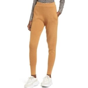 Leith knit leggings joggers M tan Dale